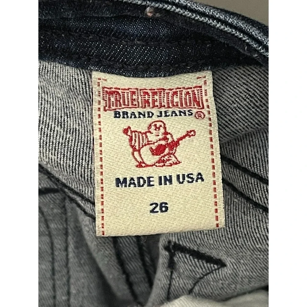 True Religion Pants Womens Size 26 Blue‎ Dark Wash Denim Skinny Jeans Stretch